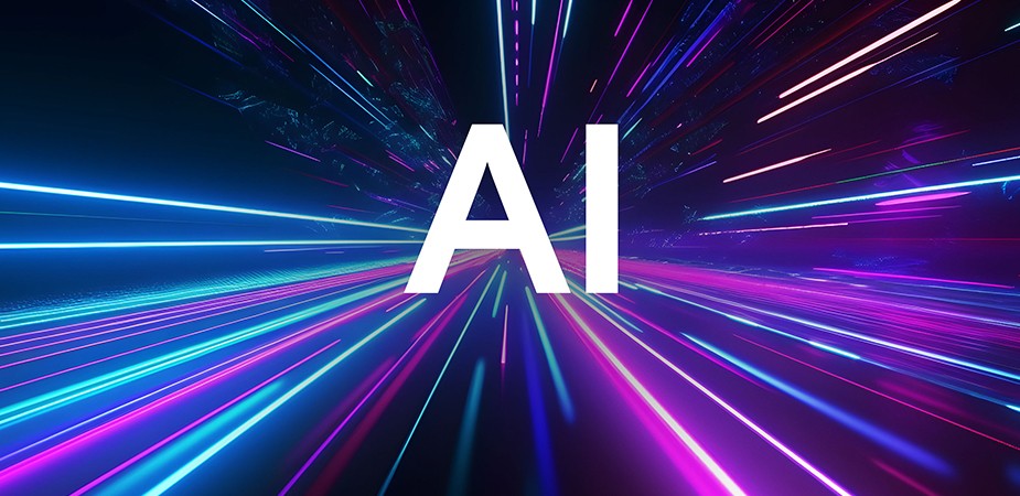 藍色、粉色和紫色星域，中間是字母「AI」。