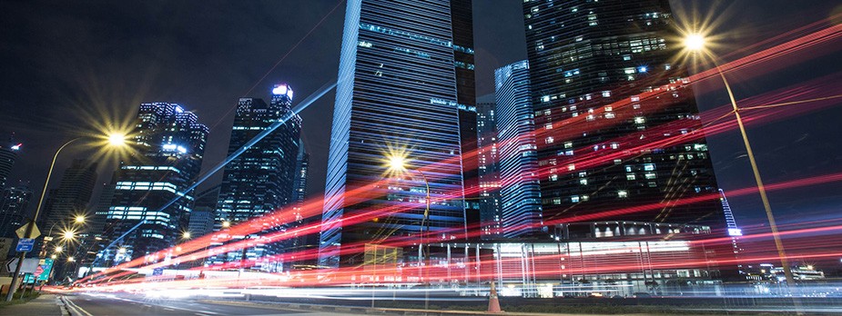 新加坡摩天大樓夜景